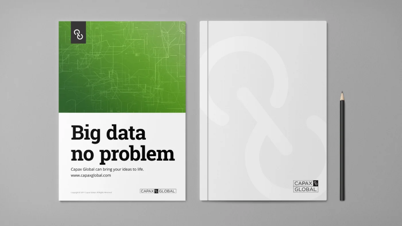 Option B on a brochure cover headlined Big data, no problem