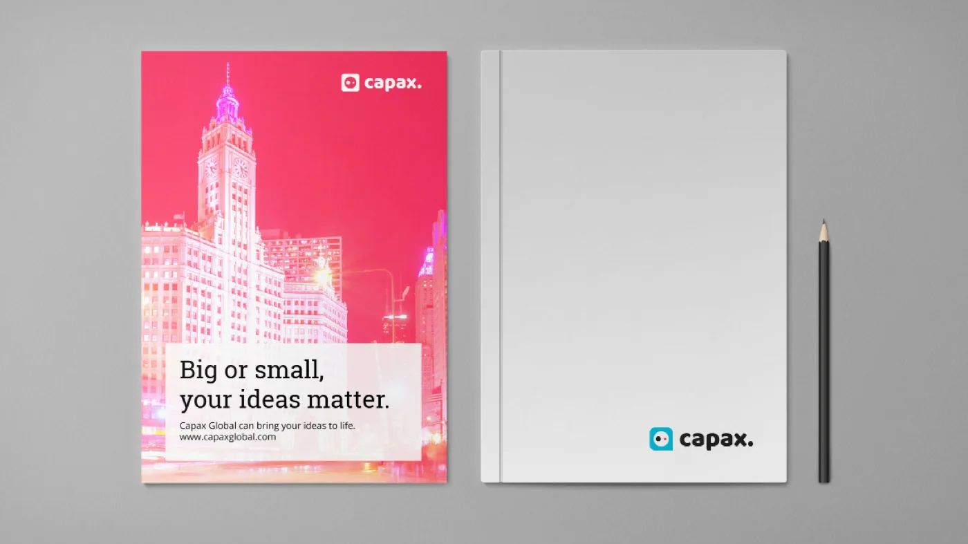 Option C on a brochure cover headlined Big or small, your ideas matter